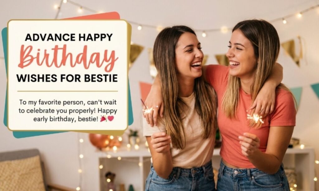 Advance Happy Birthday Wishes for Bestie
