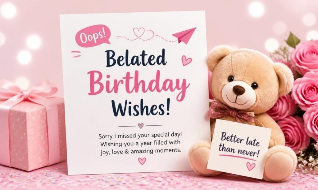 Cute Belated Birthday Wishes