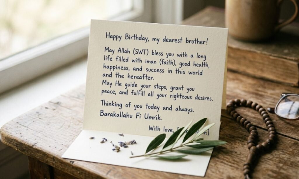 Emotional Islamic Birthday Messages for Brother