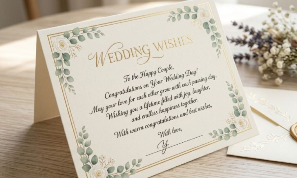 Formal Card Wedding Wishes