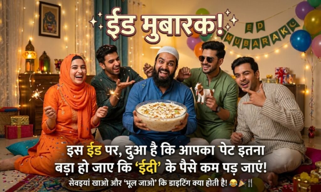 Funny Eid Mubarak Wishes in Hindi