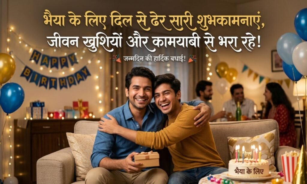 Happiest Wishes For Brother 2 Line in Hindi