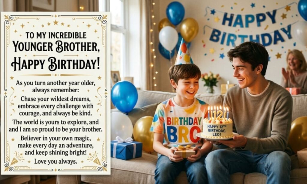 Inspirational Birthday Wishes for Younger Brother