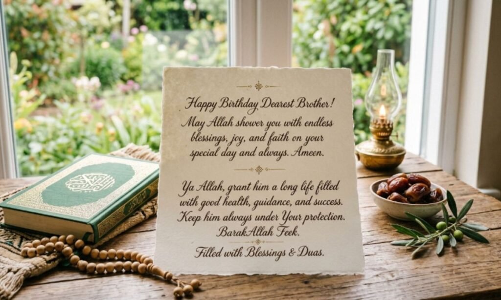 Islamic Birthday Wishes for Brother Filled with Blessings & Duas