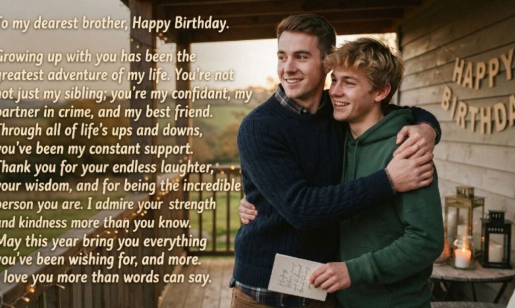 Long Heart Touching Birthday Wishes for Brother
