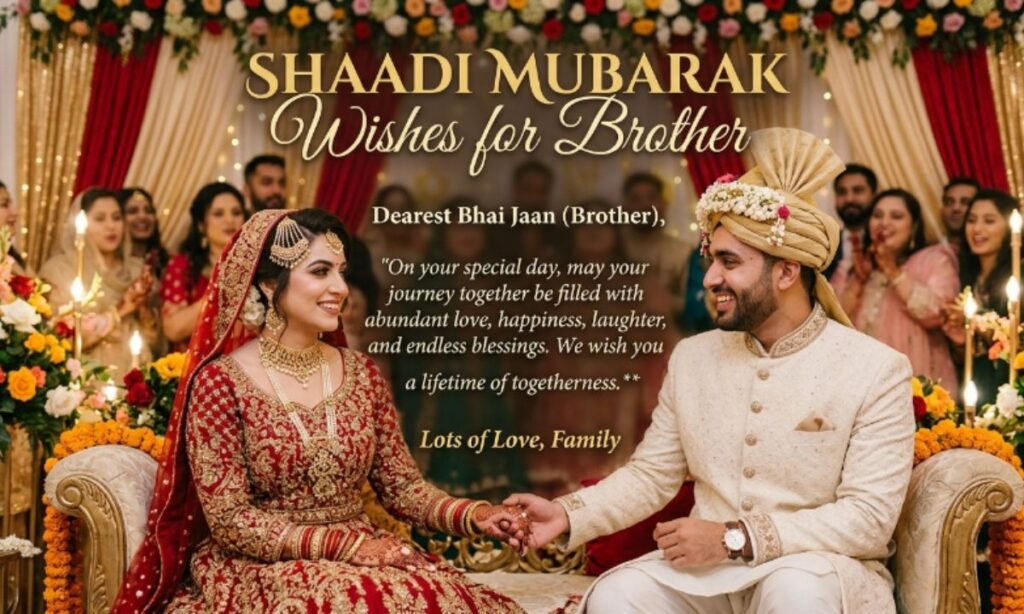 Shaadi Mubarak Wishes for Brother