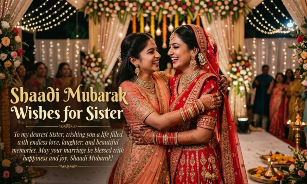 Shaadi Mubarak Wishes for Sister