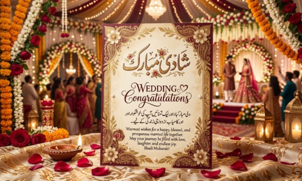 Shadi Mubarak Wishes Urdu in English