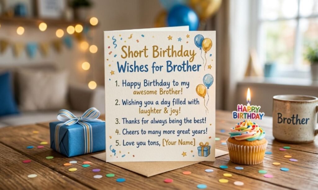 Short Birthday Wishes for Brother