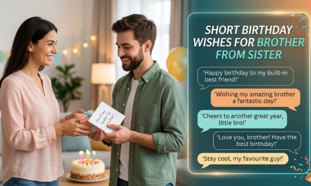Short Birthday Wishes for Brother from Sister