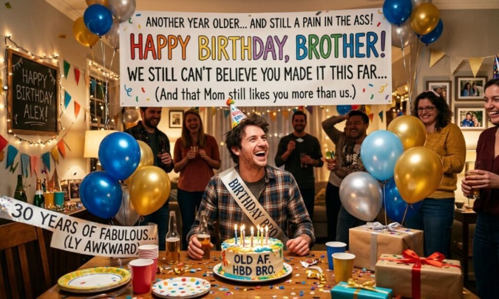 Short Funny Birthday Wishes for Brother