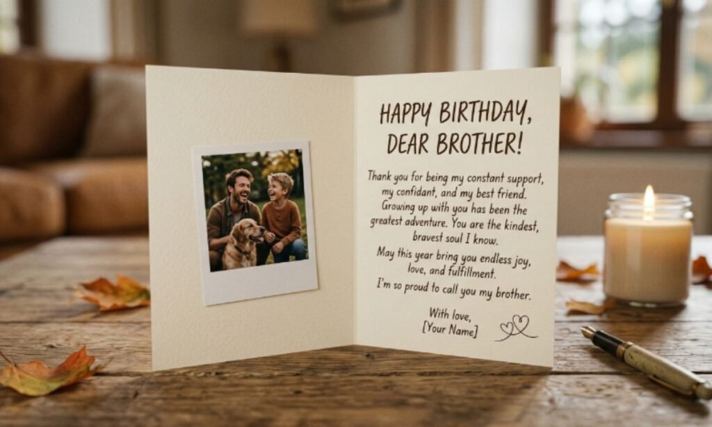 Short Heart Touching Birthday Wishes for Brother