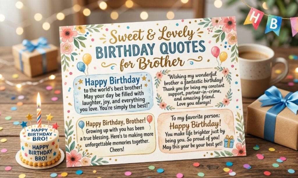 Sweet and Lovely Birthday Quotes for Brother
