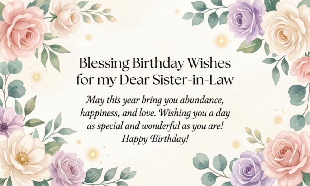 Blessing Birthday Wishes for Sister-in-Law
