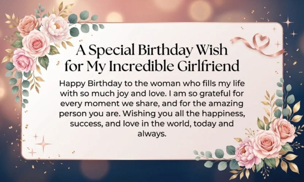 Happy Birthday Wish for GirlFriend