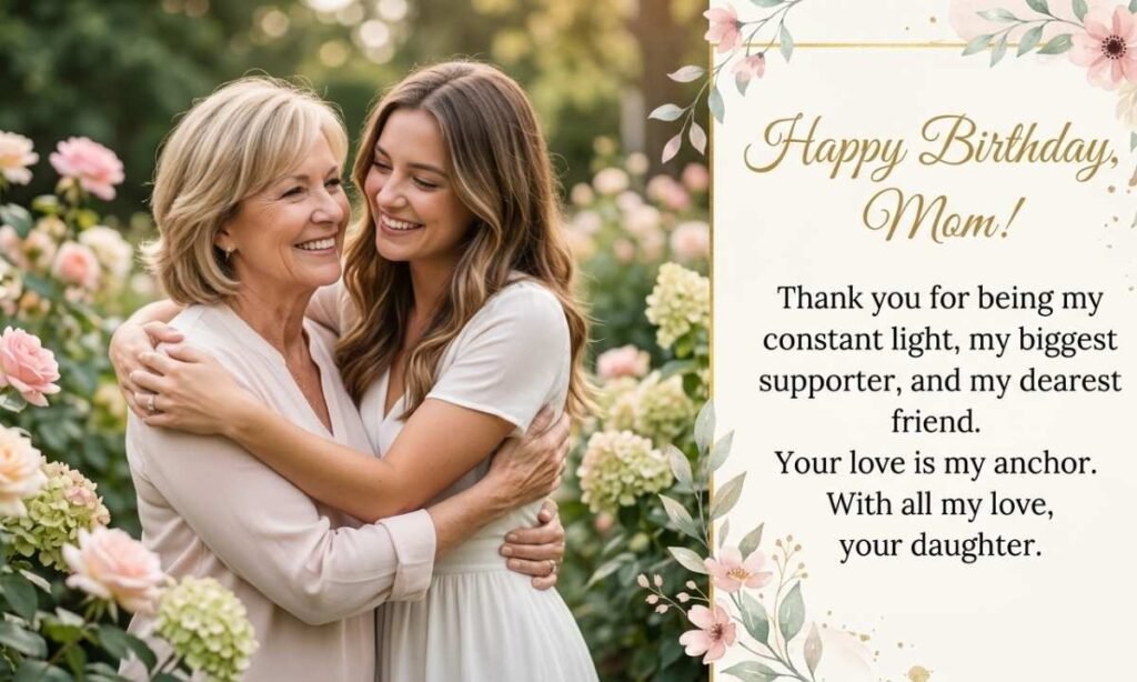 Heart Touching Happy Birthday Wishes for Mom From Daughter