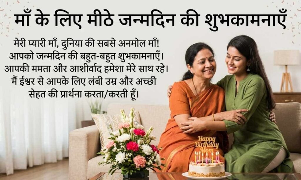 Sweet Birthday Wishes for Mom in Hindi