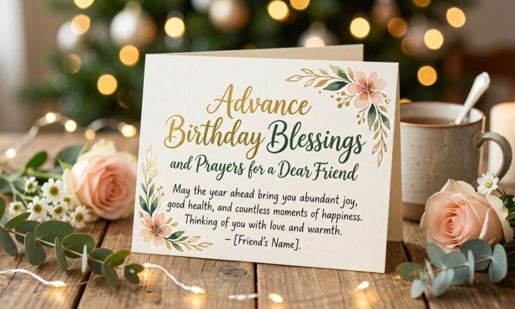 Advance Birthday Blessings and Prayers for a Friend
