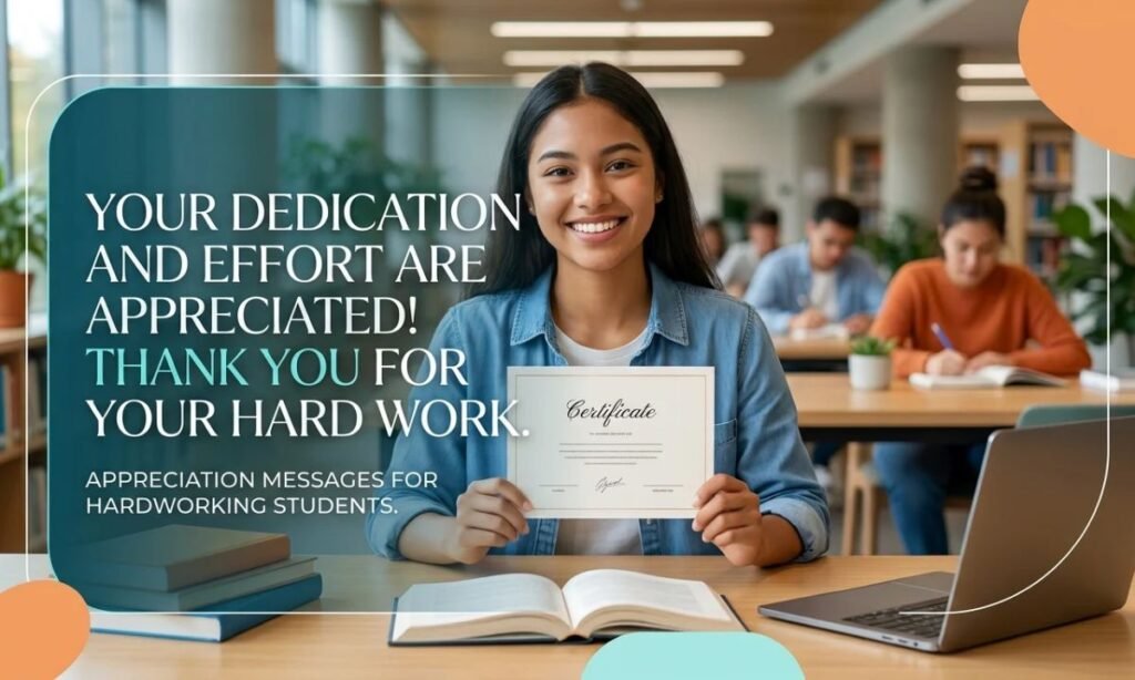 Appreciation Messages for Hardworking Students