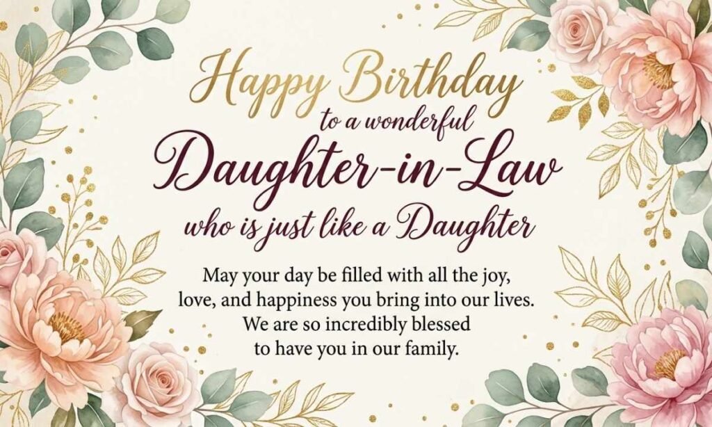 Birthday Wishes for Daughter-in-Law Like a Daughter