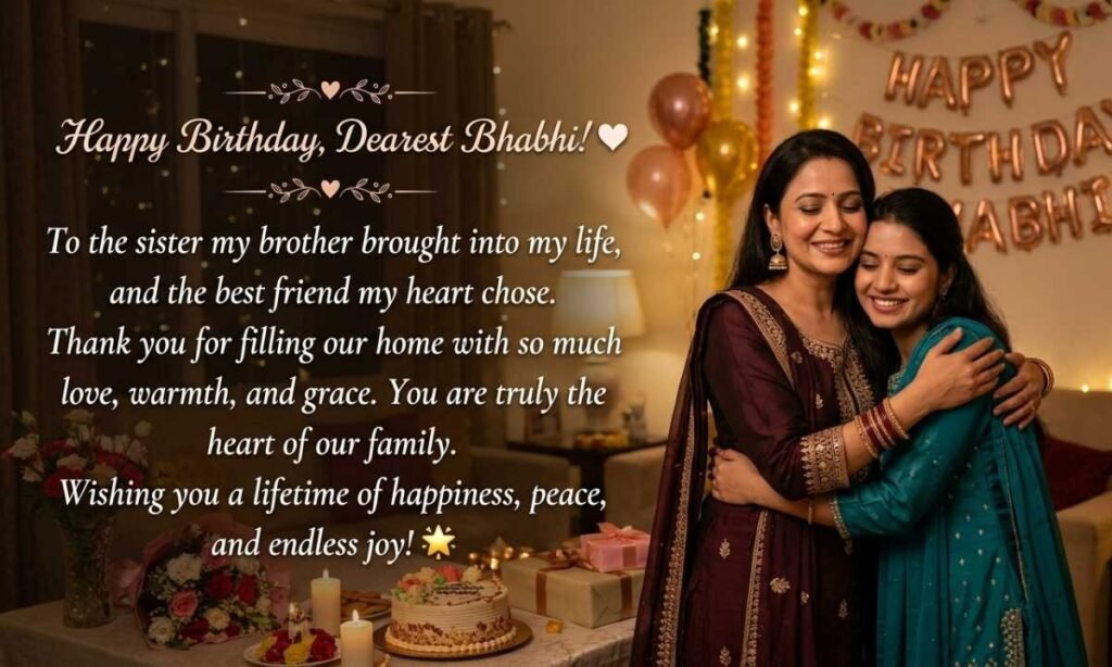 Emotional Birthday Wishes for Bhabhi That Touch the Heart