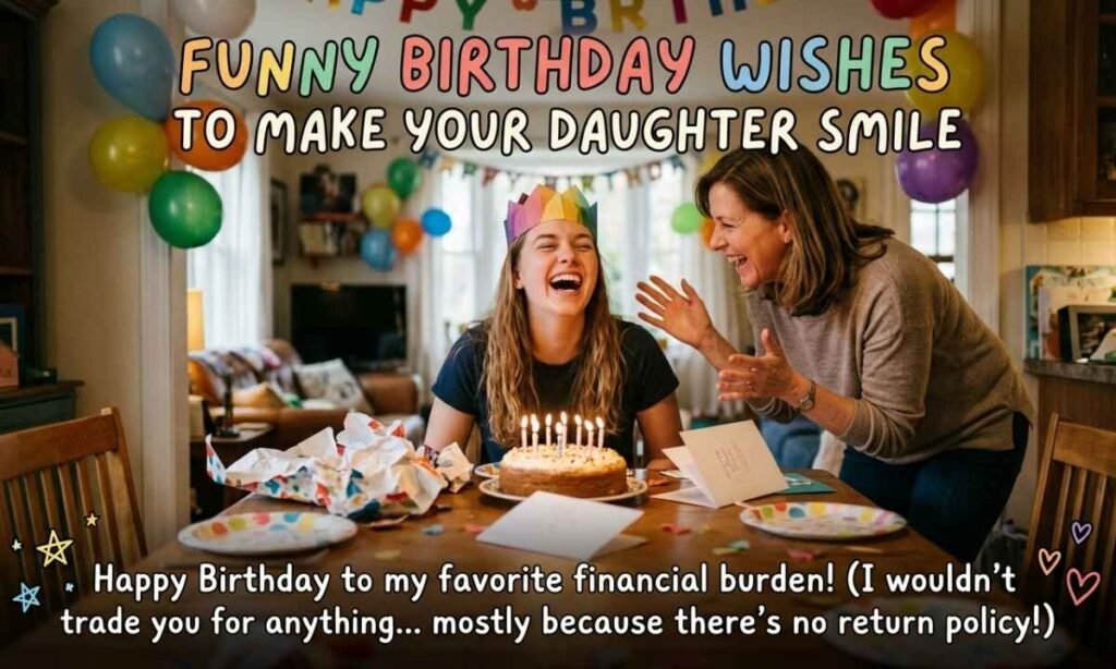 Funny Birthday Wishes to Make Your Daughter Smile