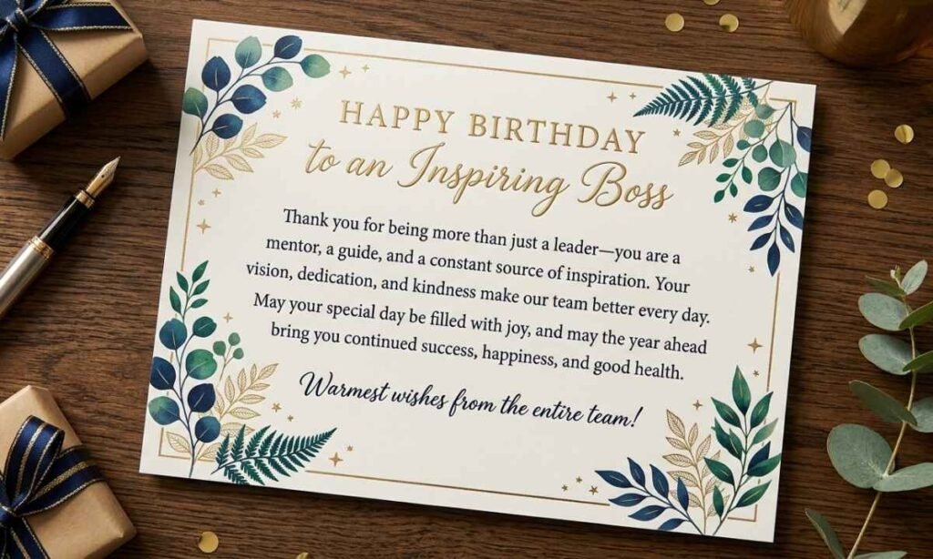 Heartfelt Birthday Messages for Your Boss