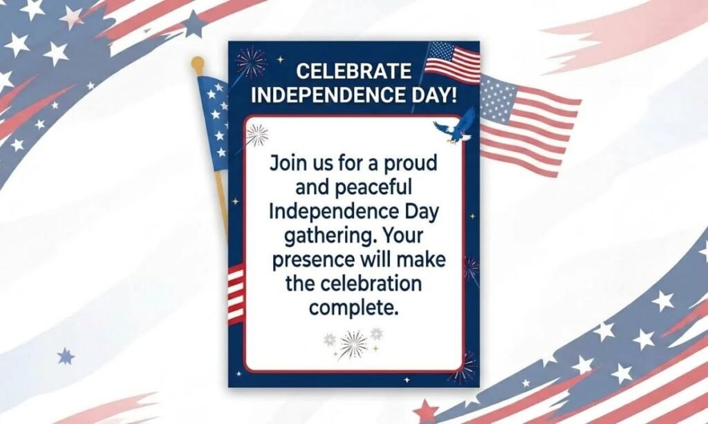 Independence Day Invitation Message Wordings