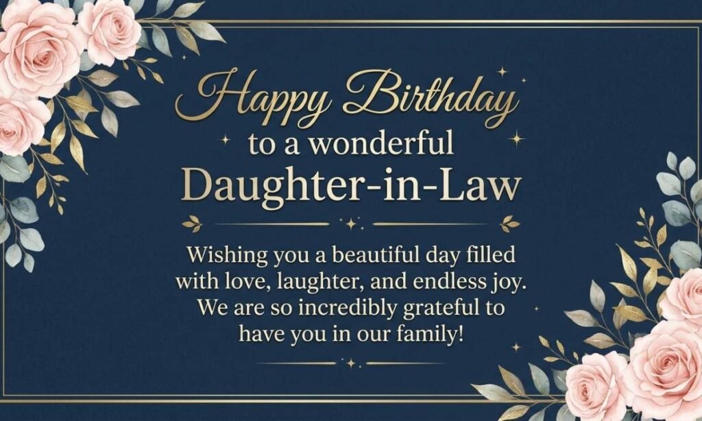 Short and Sweet Birthday Wishes for Daughter-in-Law