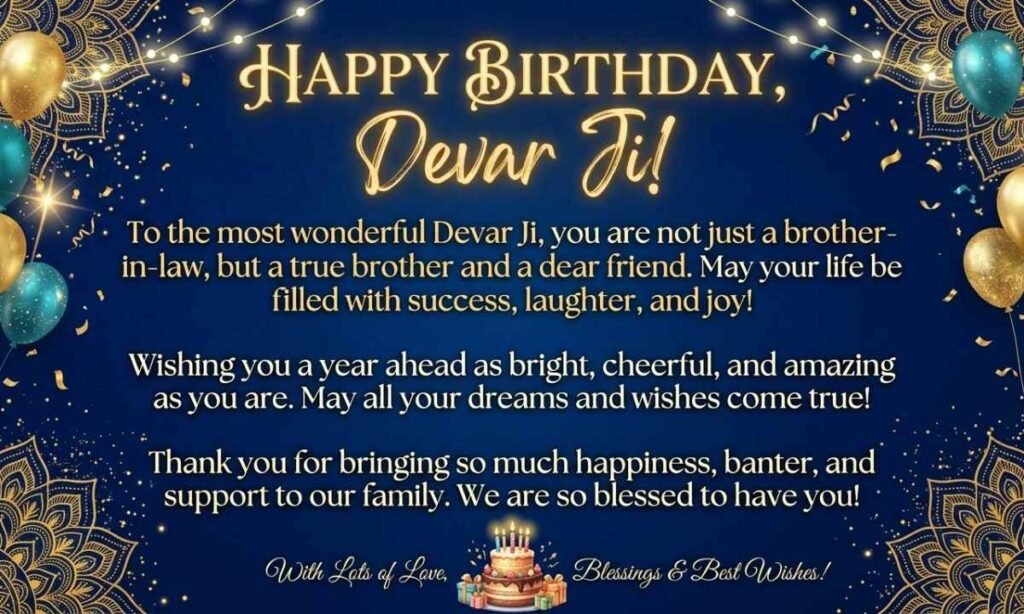 Special Birthday Messages to Make Devar Ji Feel Loved
