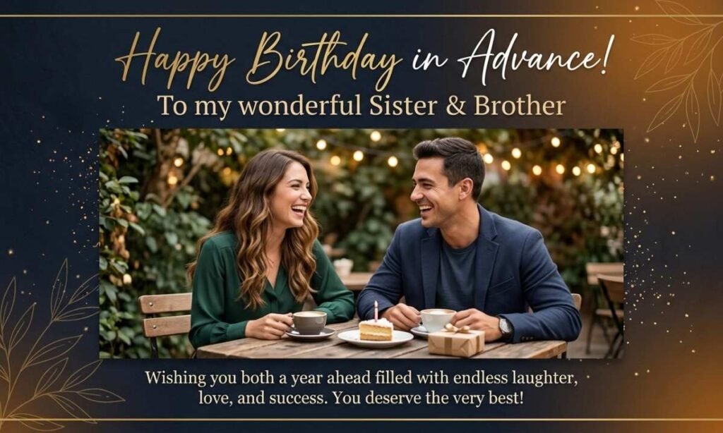 Sweet Advance Birthday Wishes for Your Sister and Brother